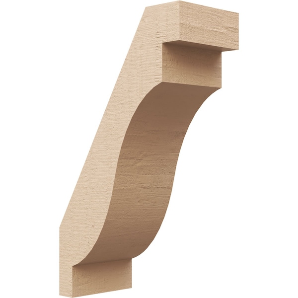 Ekena Millwork 3-inch W x 6-inch D x 10-inch H Copenhagen Rough Cedar Woodgrain TimberThane Knee Brace, Primed BRCUR03X06X10CHGRCPR - main